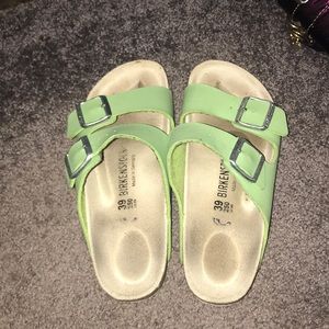 Lime green Birkenstock’s